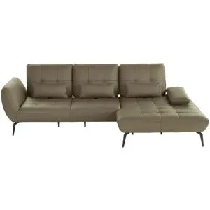 Vito Ecksofa aus Leder Ticona ¦ grün ¦ Maße (cm): B: 301 H: 93 T: 191.0