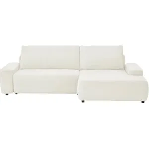 uno Ecksofa mit Schlaffunktion Bouli ¦ weiß ¦ Maße (cm): B: 264 H: 105 T: 162.0