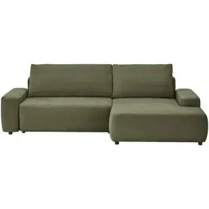 uno Ecksofa mit Schlaffunktion Bouli ¦ grün ¦ Maße (cm): B: 264 H: 105 T: 162.0