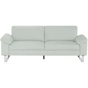 Max Schelling Ledersofa mit Kufengestell Maximum ¦ grau ¦ Maße (cm): B: 224 H: