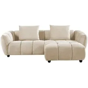 Höffner Selection Sofa inklusive Hocker Olia ¦ creme ¦ Maße (cm): B: 230 H: 66