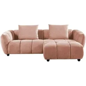 Höffner Selection Sofa inklusive Hocker Olia ¦ rot ¦ Maße (cm): B: 230 H: 66 T: