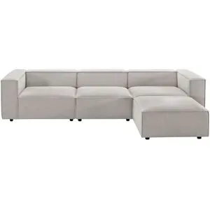 Höffner Selection Big Sofa inklusive Hocker John ¦ grau ¦ Maße (cm): B: 319 H: