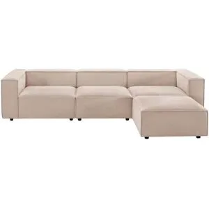 Höffner Selection Big Sofa inklusive Hocker Sienna ¦ creme ¦ Maße (cm): B: 319