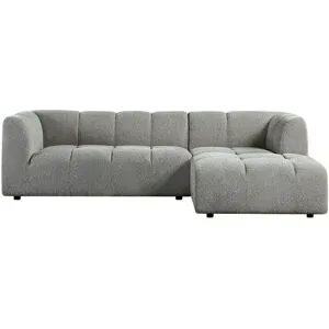 Höffner Ecksofa in moderner Bubble Optik Vilda ¦ grau ¦ Maße (cm): B: 247 H: 69 T: 147.0