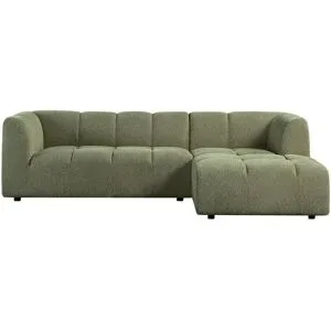 Höffner Ecksofa in moderner Bubble Optik Vilda ¦ grün ¦ Maße (cm): B: 247 H: 69 T: 147.0