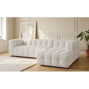 Höffner Ecksofa in moderner Bubble-Optik Vibana ¦ beige ¦ Maße (cm): B: 277 H: 72 T: