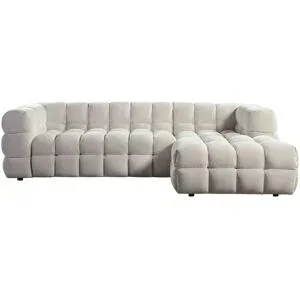 Höffner Ecksofa in moderner Bubble-Optik Vibana ¦ beige ¦ Maße (cm): B: 277 H: 72 T: