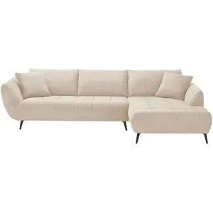 Bobb Ecksofa mit Sitztiefenverstellung Carly ¦ beige ¦ Maße (cm): B: 320 H: 90