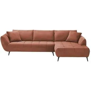 Bobb Ecksofa mit Sitztiefenverstellung Carly ¦ rot ¦ Maße (cm): B: 320 H: 90 T: