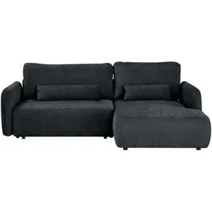 uno Ecksofa Mit Schlaffuktion Mossa ¦ schwarz ¦ Maße (cm): B: 243 H: 87 T: 163.0