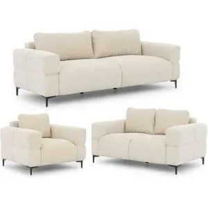 S-STYLE Polstergarnitur 3+2+1  Cardea ¦ beige ¦ Maße (cm): B: 217 H: 80