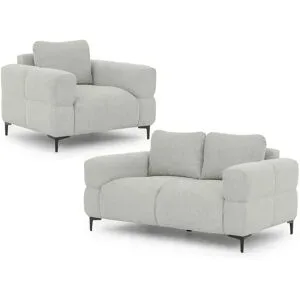 S-STYLE Polstergarnitur 2+1  Cardea ¦ grau ¦ Maße (cm): B: 154 H: 80