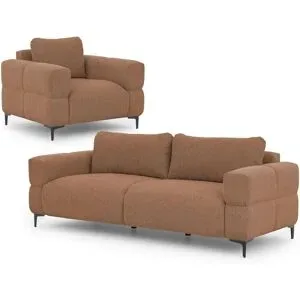 S-STYLE Polstergarnitur 3+1  Cardea ¦ rot ¦ Maße (cm): B: 217 H: 80