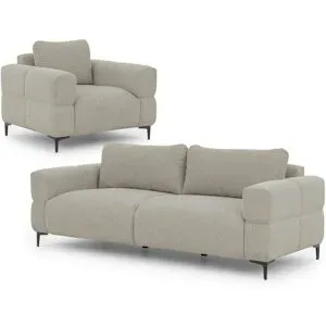 S-STYLE Polstergarnitur 3+1  Cardea ¦ braun ¦ Maße (cm): B: 217 H: 80