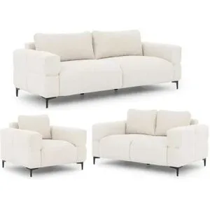 S-STYLE Polstergarnitur 3+2+1  Cardea ¦ creme ¦ Maße (cm): B: 217 H: 80