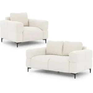S-STYLE Polstergarnitur 2+1  Cardea ¦ creme ¦ Maße (cm): B: 154 H: 80