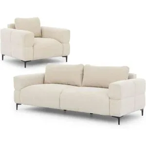 S-STYLE Polstergarnitur 3+1  Cardea ¦ beige ¦ Maße (cm): B: 217 H: 80