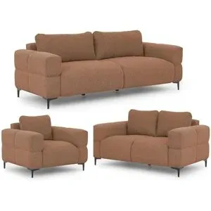 S-STYLE Polstergarnitur 3+2+1  Cardea ¦ rot ¦ Maße (cm): B: 217 H: 80