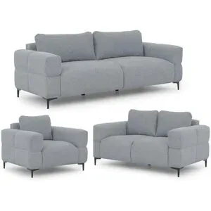 S-STYLE Polstergarnitur 3+2+1  Cardea ¦ grau ¦ Maße (cm): B: 217 H: 80