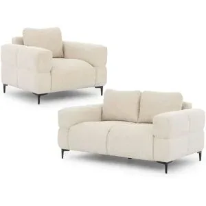 S-STYLE Polstergarnitur 2+1  Cardea ¦ beige ¦ Maße (cm): B: 154 H: 80