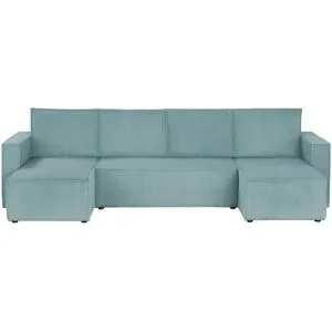 uno Wohnlandschaft mit Schlaffuntion Aspra ¦ blau ¦ Maße (cm): B: 296 H: 88 T: