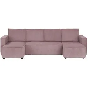 uno Wohnlandschaft mit Schlaffuntion Cleo ¦ rosa/pink ¦ Maße (cm): B: 296 H: 88