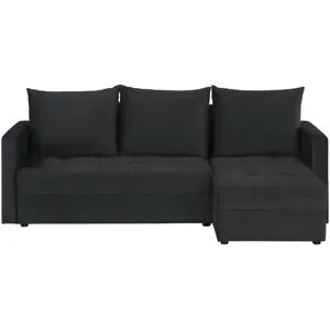 uno Ecksofa mit Schlaffunktion Mirage ¦ schwarz ¦ Maße (cm): B: 220 H: 88 T: