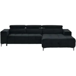 switch Ecksofa aus Mikrofaser Caro ¦ schwarz ¦ Maße (cm): B: 289 H: 93 T: 175.0