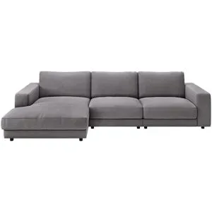 Jette Home Ecksofa Cord Sila ¦ grau ¦ Maße (cm): B: 330 H: 91 T: 190.0