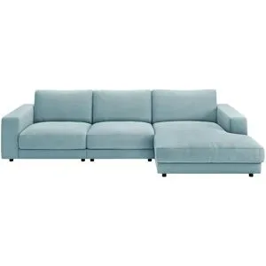 Jette Home Ecksofa Cord Sila ¦ blau ¦ Maße (cm): B: 330 H: 91 T: 190.0