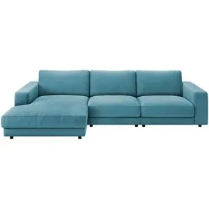 Jette Home Ecksofa Cord Sila ¦ türkis/petrol ¦ Maße (cm): B: 330 H: 91 T: 190.0