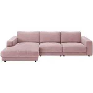 Jette Home Ecksofa Cord Sila ¦ rosa/pink ¦ Maße (cm): B: 330 H: 91 T: 190.0