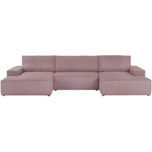 uno Wohnlandschaft mit Schlaffunktion Fjord ¦ rosa/pink ¦ Maße (cm): B: 358 H: