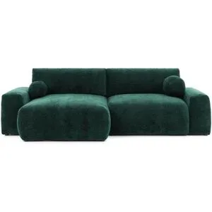 S-STYLE Ecksofa mit Schlaffunktion Puffy ¦ grün ¦ Maße (cm): B: 266 H: 86