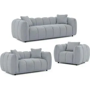 S-STYLE Polstergarnitur 3+2+1  Nubira ¦ grau ¦ Maße (cm): B: 228 H: 69