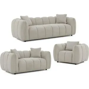 S-STYLE Polstergarnitur 3+2+1  Nubira ¦ braun ¦ Maße (cm): B: 228 H: 69