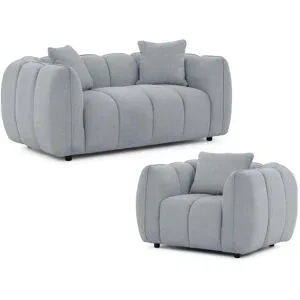 S-STYLE Polstergarnitur 2+1  Nubira ¦ grau ¦ Maße (cm): B: 172 H: 69