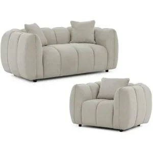 S-STYLE Polstergarnitur 2+1  Nubira ¦ braun ¦ Maße (cm): B: 172 H: 69