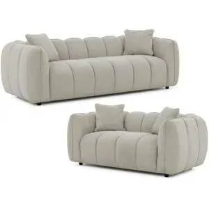 S-STYLE Polstergarnitur 3+2  Nubira ¦ braun ¦ Maße (cm): B: 228 H: 69