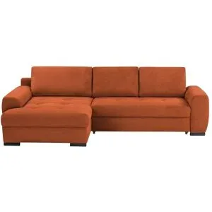 Bobb Ecksofa in kuscheligem Cordstoff Soumia ¦ rot ¦ Maße (cm): B: 283 H: 91 T: