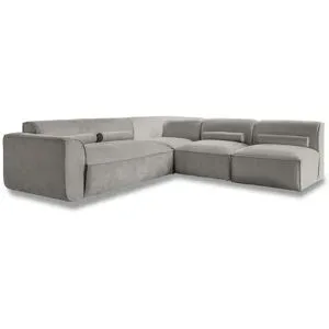 Miuform Wohnlandschaft modular Flex Felix ¦ grau ¦ Maße (cm): B: 265 H: 70