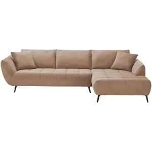 Bobb Ecksofa mit Sitztiefenverstellung Carly ¦ braun ¦ Maße (cm): B: 320 H: 90