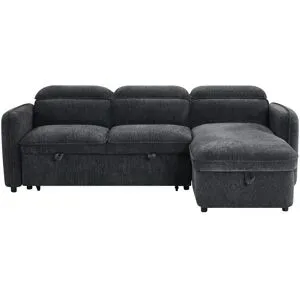 Höffner Ecksofa mit Schlaffunktion Honora ¦ grau ¦ Maße (cm): B: 236 H: 75 T: 166.0