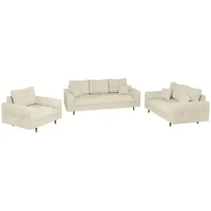 S-STYLE Polstergarnitur 3+2+1  Trygve ¦ beige ¦ Maße (cm): B: 210 H: 81