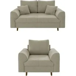 S-STYLE Polstergarnitur 2+1  Lars ¦ beige ¦ Maße (cm): B: 150 H: 81