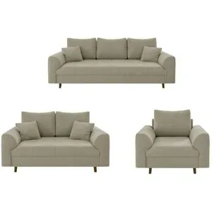 S-STYLE Polstergarnitur 3+2+1  Lars ¦ beige ¦ Maße (cm): B: 210 H: 81