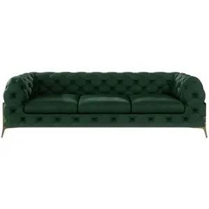 S-STYLE Chesterfield Einzelsofa  Natalie ¦ grün ¦ Maße (cm): B: 243 H: 75