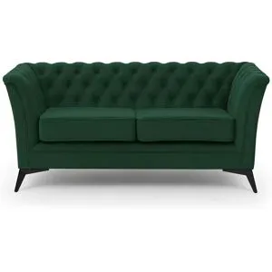 S-STYLE Chesterfield Einzelsofa  Wilhelm ¦ grün ¦ Maße (cm): B: 175 H: 78