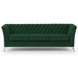 S-STYLE Chesterfield Einzelsofa  Wilhelm ¦ grün ¦ Maße (cm): B: 237 H: 78